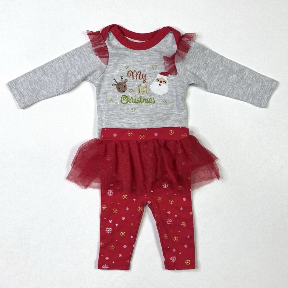 Emporio Baby Shirt & Pants 3-6 Months My 1st Christmas Santa Baby